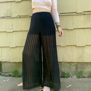 Black sheer pants